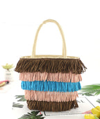 SolunaWeave™ – Fiesta Fringe Tote Carmine Juneberry