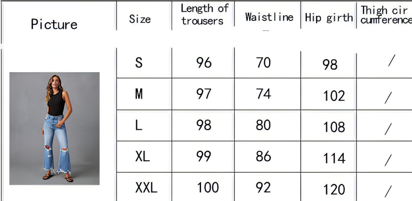 SkyFade™ – Ripped Wide-Leg High Waist Jeans