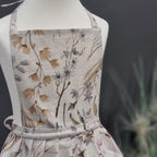 Kids’ Apron with Ruffles, Linen-Cotton Mix, Printed | Aitana Rose Trillium