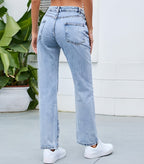 DenimDare™ – Washed Ripped Slim Jeans Carmine Juneberry