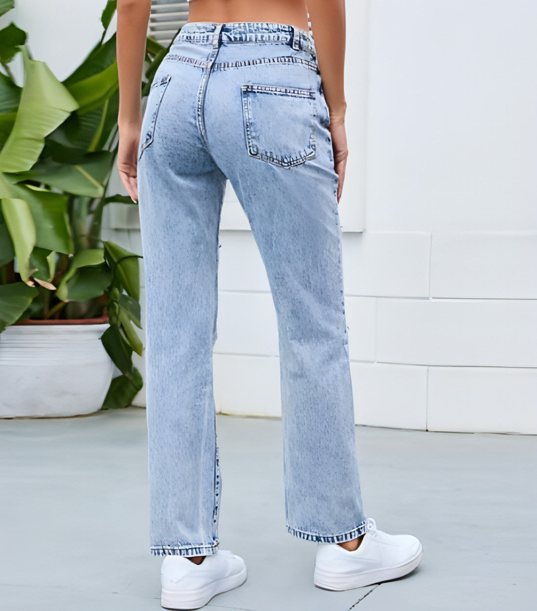 DenimDare™ – Washed Ripped Slim Jeans Carmine Juneberry