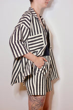 Handwoven Shirt Ole | Black Blue Helios