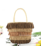 SolunaWeave™ – Fiesta Fringe Tote Carmine Juneberry