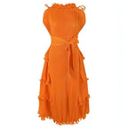 A1. Autumn Short Sleeve Pleated Design Affordable Luxury Fashion Carmine Juneberry