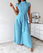 A.1 Fashion Women's Wear Blue Loose-fitting Jumpsuit Carmine Juneberry
