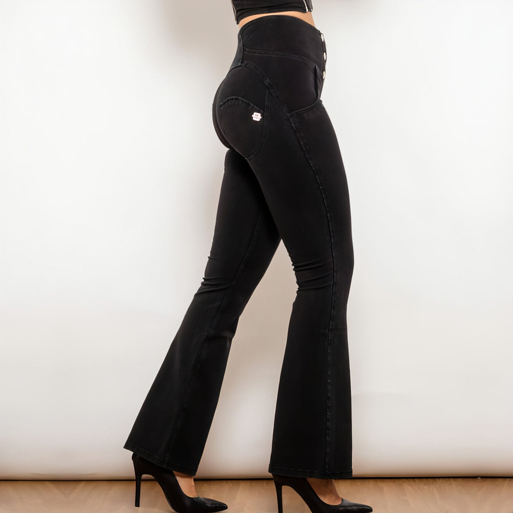 DenimDare™ High Waist Jeans Women NOIR Carmine Juneberry