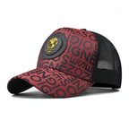 Personality Trend Retro Alphabet Baseball Cap Carmine Juneberry