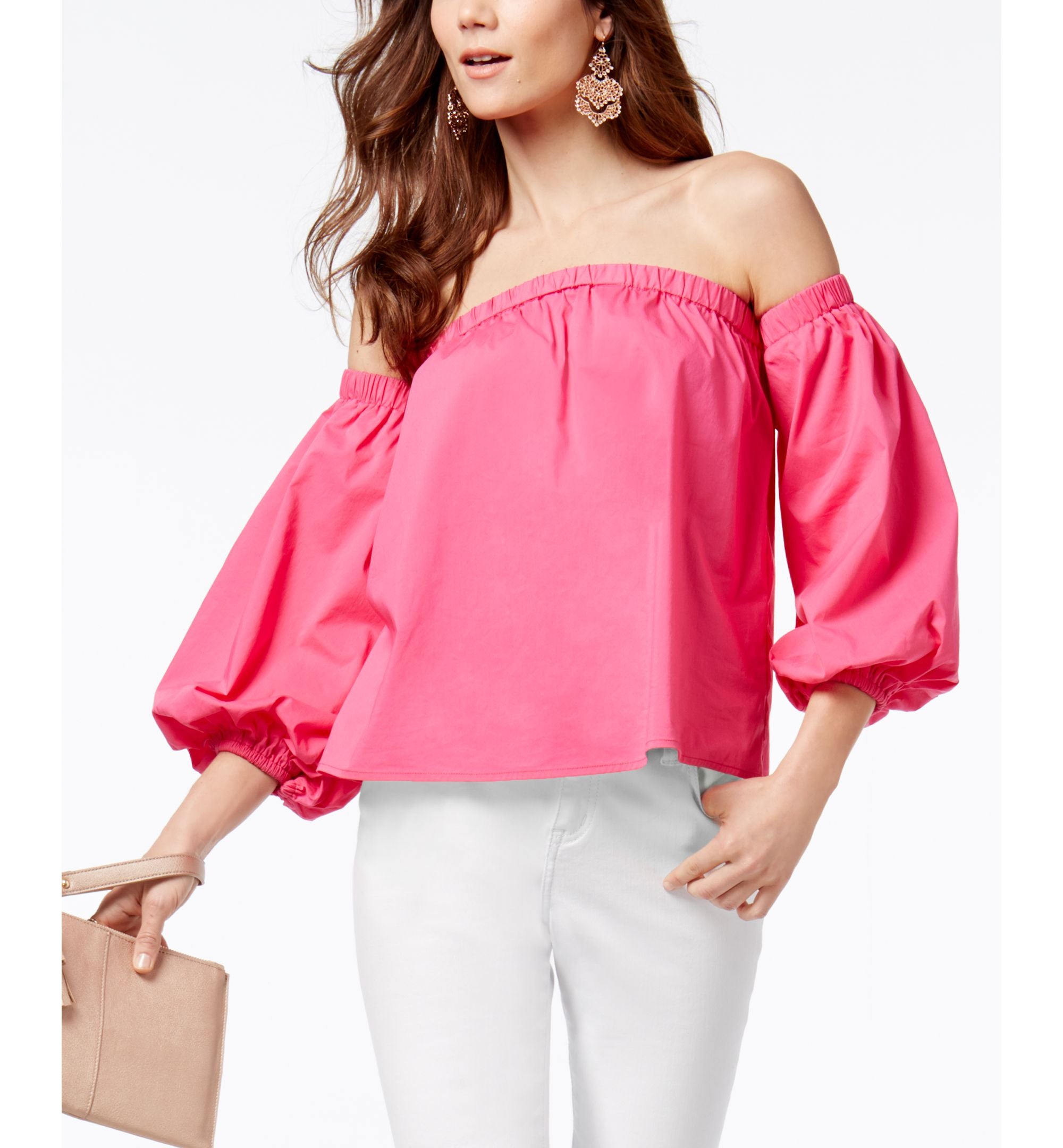 INC International Concepts Off The Shoulder Top Amber Chrysippus