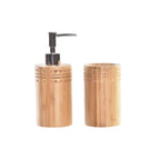 Bath Set DKD Home Decor Natural Bamboo 6,8 x 7,5 x 18 cm Bigbuy