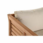 Garden sofa DKD Home Decor Brown Teak Cotton (155 x 85 x 70 cm) Bigbuy