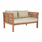 Garden sofa DKD Home Decor Brown Teak Cotton (155 x 85 x 70 cm) Bigbuy