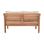 Garden sofa DKD Home Decor Brown Teak Cotton (155 x 85 x 70 cm) Bigbuy