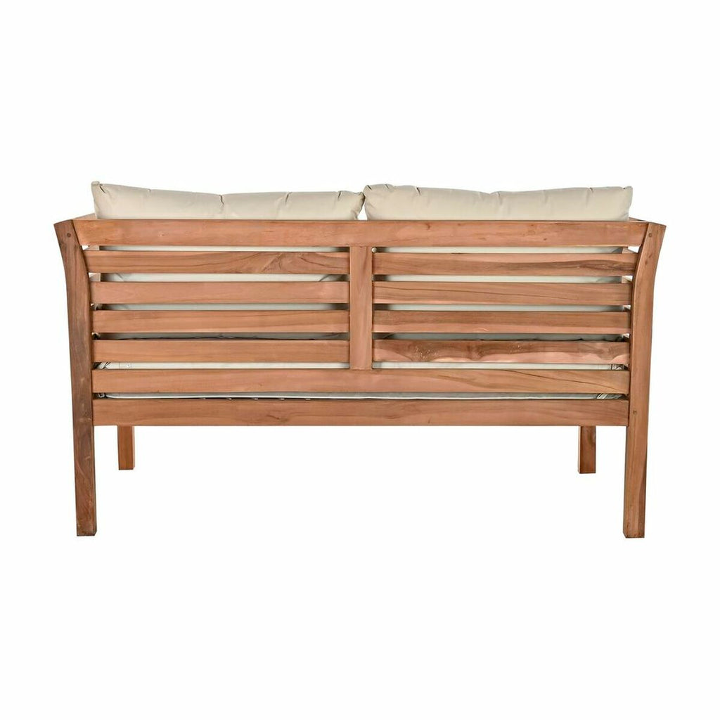 Garden sofa DKD Home Decor Brown Teak Cotton (155 x 85 x 70 cm)