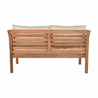 Garden sofa DKD Home Decor Brown Teak Cotton (155 x 85 x 70 cm) Bigbuy