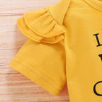 SunnyBloom™ – 3-Piece Baby Girl Sunflower Outfit Carmine Juneberry