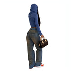 UrbanEase™ – Loose High Waist Street Jeans Carmine Juneberry