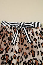 Leopard Colorblock Stripe Edge Shirt and Pants Pajama Set Byzantium Bay
