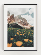 Flowers In The Mountains Poster Puce Cronus