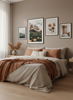Flowers In The Mountains Poster Puce Cronus