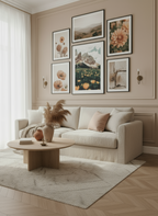Flowers In The Mountains Poster Puce Cronus