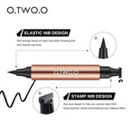 O.TWO.O Eyeliner Stamp Black Liquid Eyeliner Pen Waterproof Fast Dry Pink Lucky