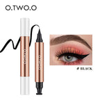 O.TWO.O Eyeliner Stamp Black Liquid Eyeliner Pen Waterproof Fast Dry Pink Lucky