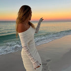 25 Edition – Elegant Off-Shoulder Lace Maxi Dress (Socialite Style) Carmine Juneberry