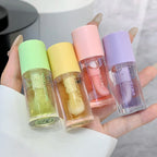 Water Light Lip Gloss Moisturizer Transparent Jelly Mirror Fruit Pink Lucky