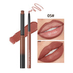 QIBEST Lipstick Pencil Waterproof Sexy Red Nude Purple Matte Tint Pink Lucky