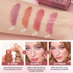 3-in-1 Cheek Blush Stick Lip Tinted Eyes Cheek Lips Brighten Cream Pink Lucky