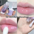 Water Light Lip Gloss Moisturizer Transparent Jelly Mirror Fruit Pink Lucky