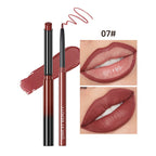 QIBEST Lipstick Pencil Waterproof Sexy Red Nude Purple Matte Tint Pink Lucky