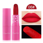9 Colors Waterproof Rose Red Velvet Matte Lipstick Moisturizing Long Pink Lucky