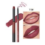 QIBEST Lipstick Pencil Waterproof Sexy Red Nude Purple Matte Tint Pink Lucky