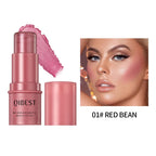 3-in-1 Cheek Blush Stick Lip Tinted Eyes Cheek Lips Brighten Cream Pink Lucky