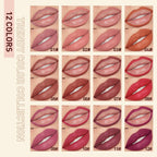 QIBEST Lipstick Pencil Waterproof Sexy Red Nude Purple Matte Tint Pink Lucky