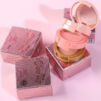 3 In 1 Matte Highlighter Contouring Blush Palette Pearly Shiny Pink Lucky