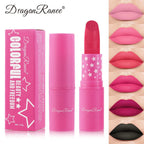 9 Colors Waterproof Rose Red Velvet Matte Lipstick Moisturizing Long Pink Lucky