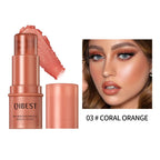 3-in-1 Cheek Blush Stick Lip Tinted Eyes Cheek Lips Brighten Cream Pink Lucky
