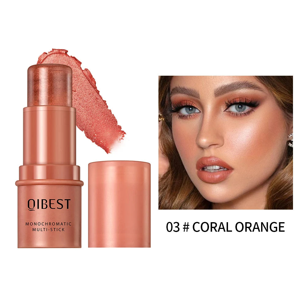 3-in-1 Cheek Blush Stick Lip Tinted Eyes Cheek Lips Brighten Cream