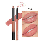 QIBEST Lipstick Pencil Waterproof Sexy Red Nude Purple Matte Tint Pink Lucky