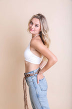 Solid Halter Bralette Periwinkle Aether