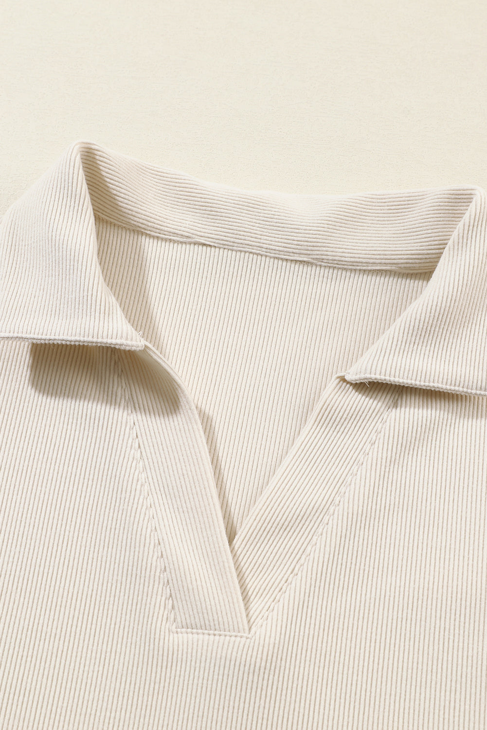 Solid Collared Pullover and Pants Set Byzantium Bay