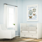 Poster "2 hot air balloons" white frame, A4 format Ochre Ares