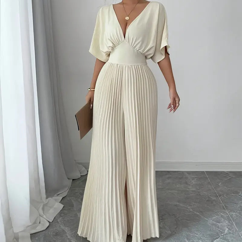 25 Edition – Pleated Wrap-Style Maxi Dress Carmine Juneberry