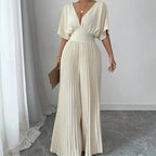 25 Edition – Pleated Wrap-Style Maxi Dress Carmine Juneberry